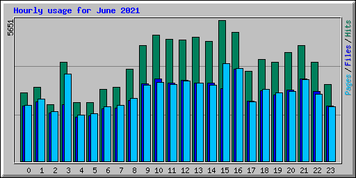 Hourly usage for June 2021