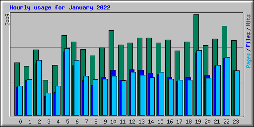 Hourly usage for January 2022