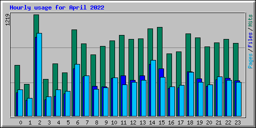 Hourly usage for April 2022