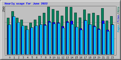 Hourly usage for June 2022