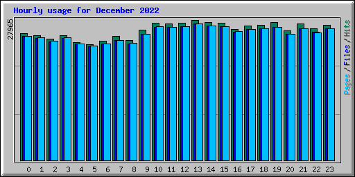 Hourly usage for December 2022