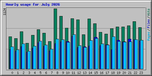 Hourly usage for July 2026