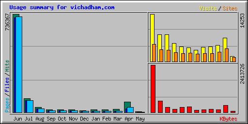 Usage summary for vichadham.com